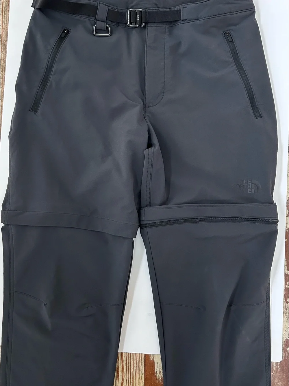 The North Face Men's Dark Gray Convertible Zip-Off Outdoor Pants